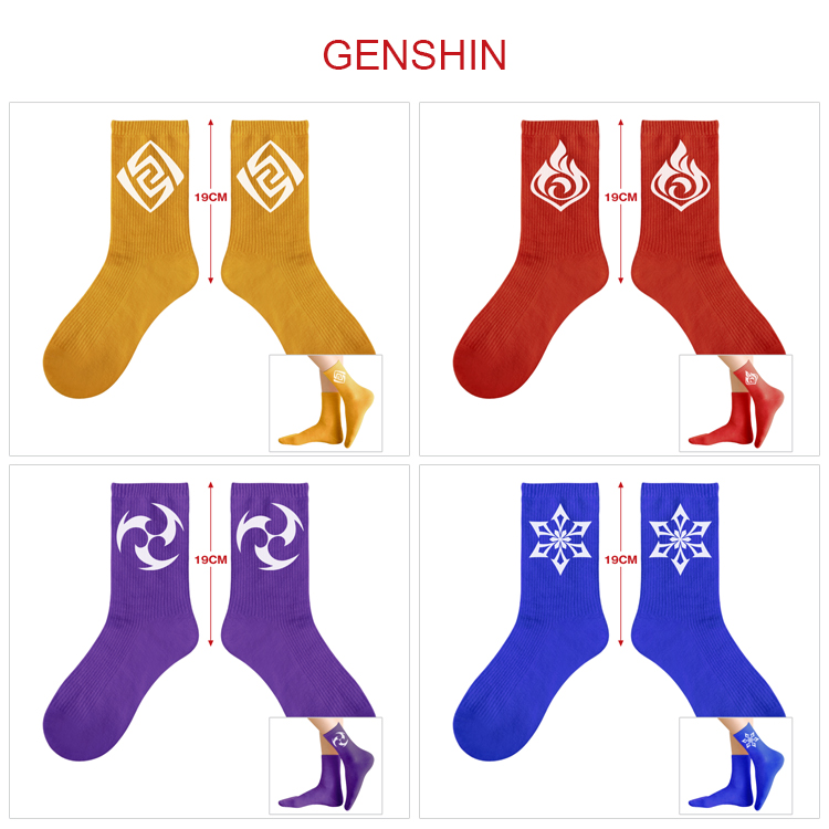 Genshin Impact anime socks 5 pcs a set