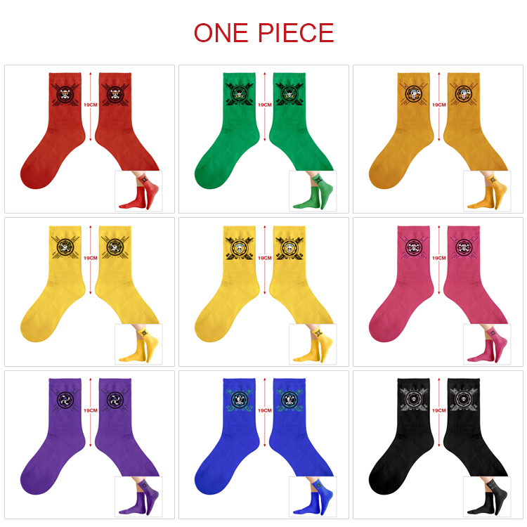 One piece anime socks 5 pcs a set