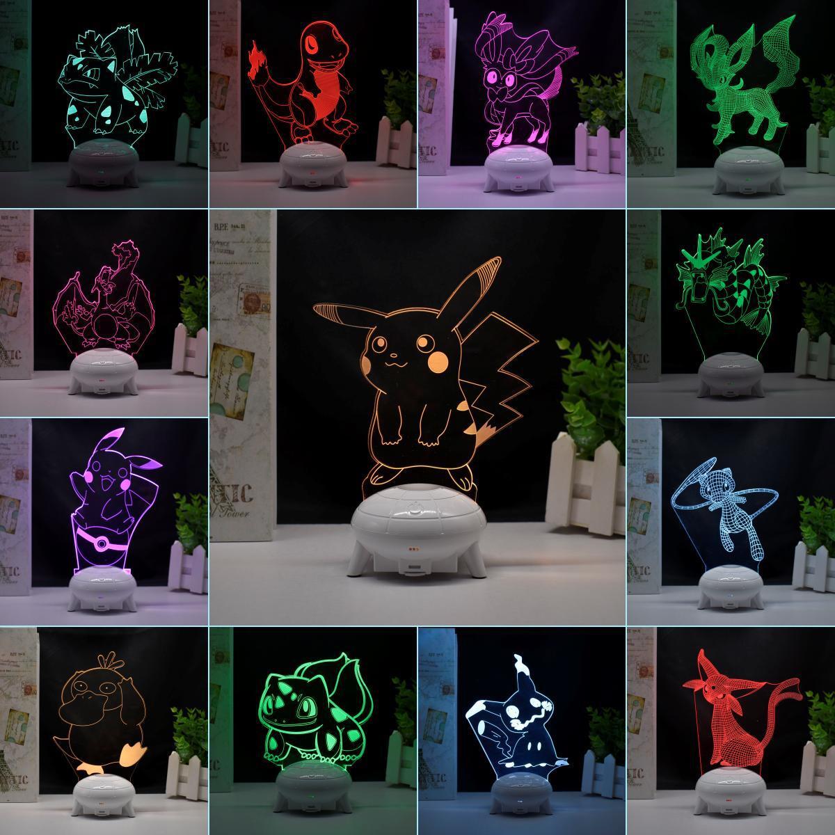 Pokemon anime Remote control 16 color+touch 7 color 3D light