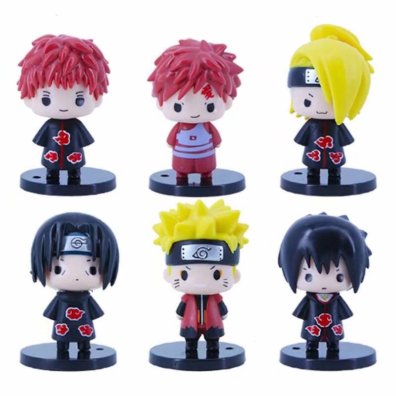 Naruto anime figure 7-8cm 6 pcs a set