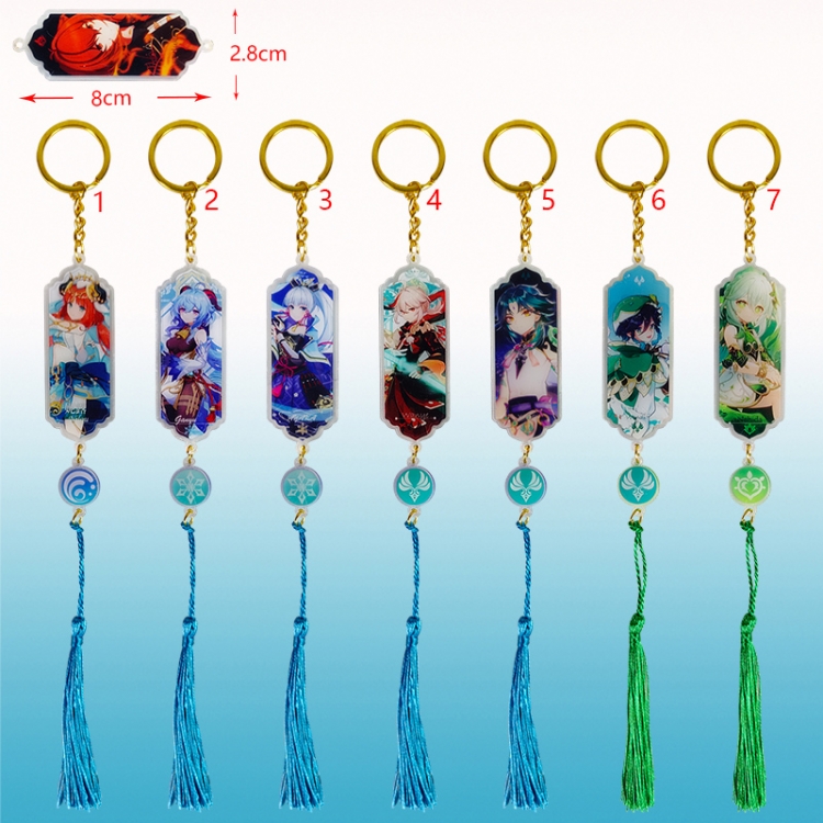 Genshin Impact anime keychain