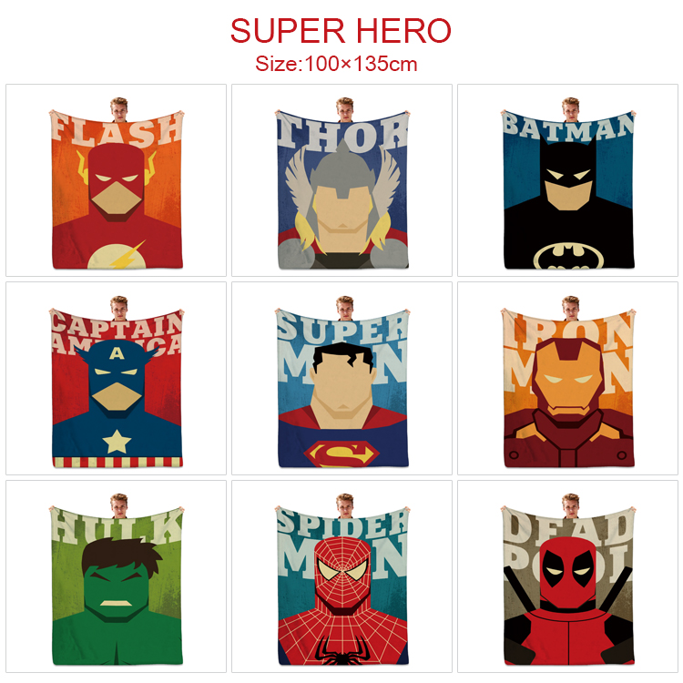 Super hero anime blanket 100*135cm