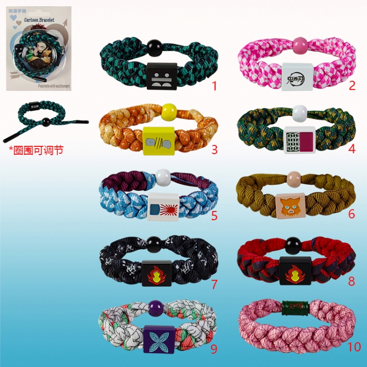 demon slayer kimets anime bracelet