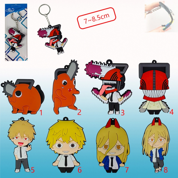 chainsaw man anime keychain