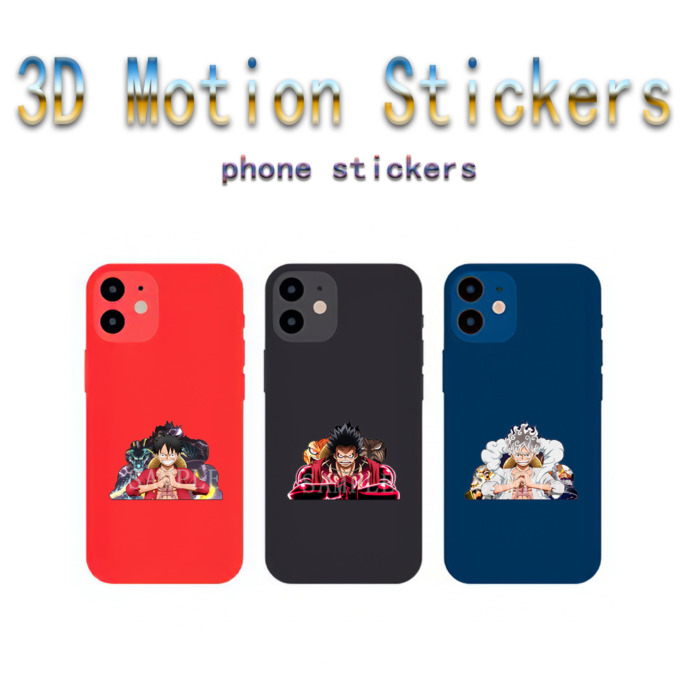 One piece anime 3d sticker price for 10 pcs