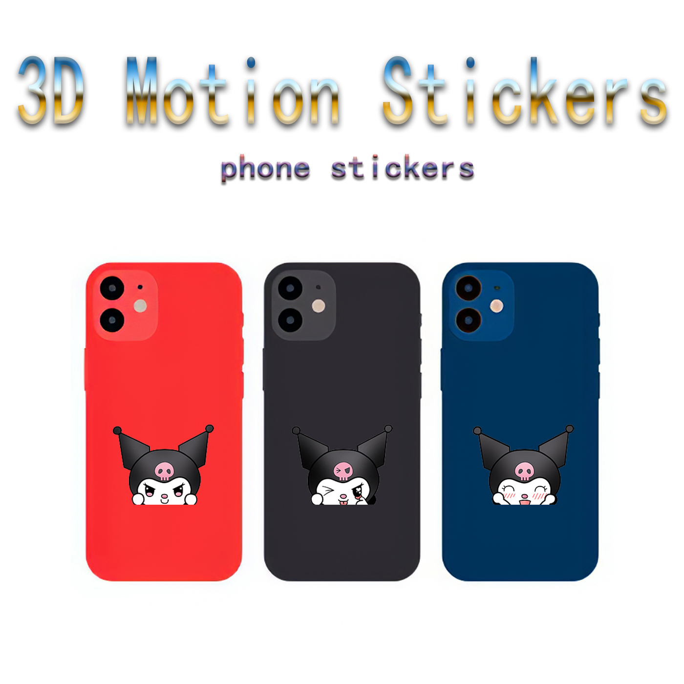 Kuromi anime 3d sticker price for 10 pcs