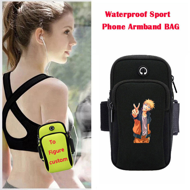 Naruto anime wateroof sport phone armband bag