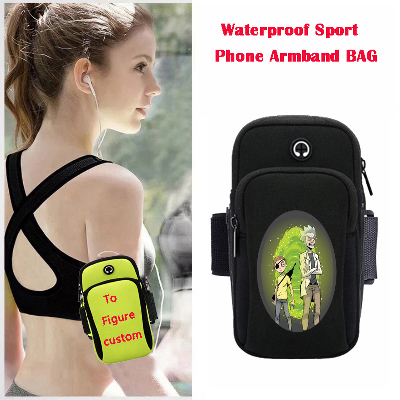 Rick and Morty anime wateroof sport phone armband bag