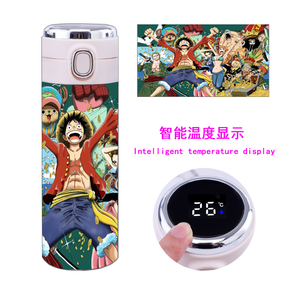 One piece anime Intelligent temperature measuring water cup 450ml