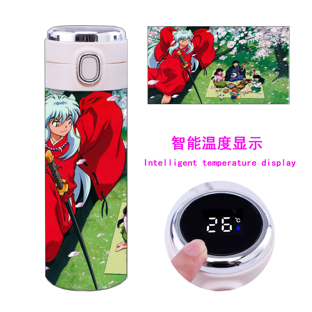 Inuyasha anime Intelligent temperature measuring water cup 450ml