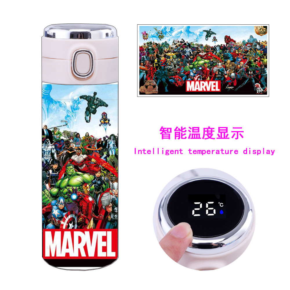 Avengers anime Intelligent temperature measuring water cup 450ml