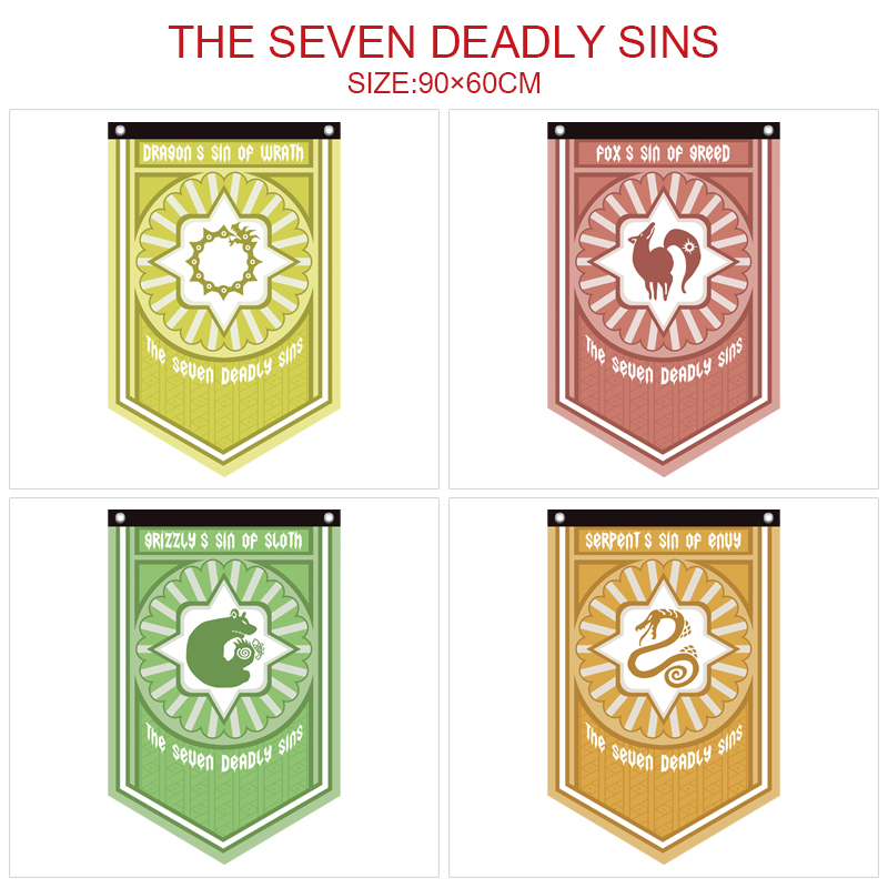 seven deadly sins anime flag 90*60cm