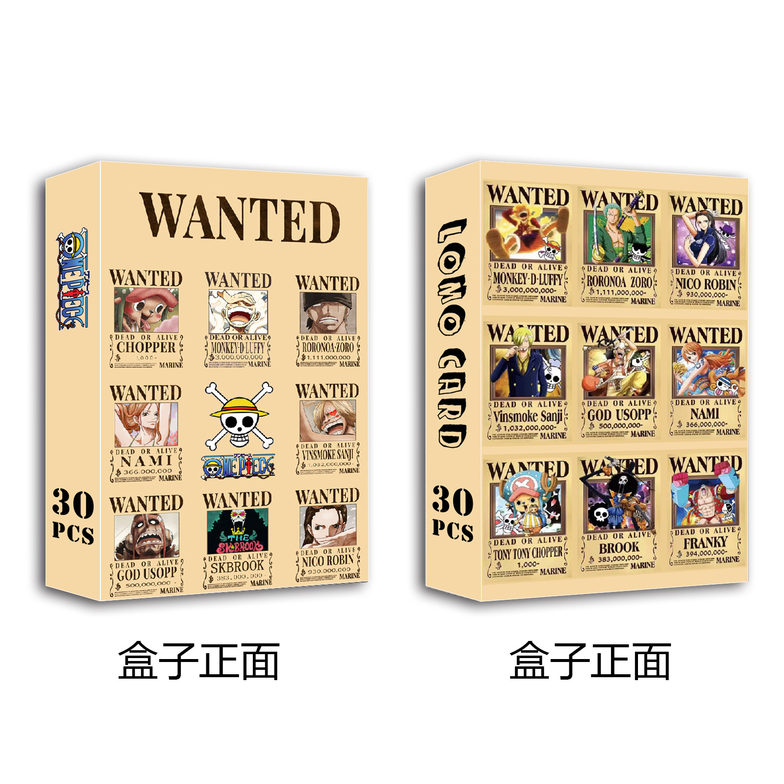 One piece anime  lomo cards price for a set of 30 pcs