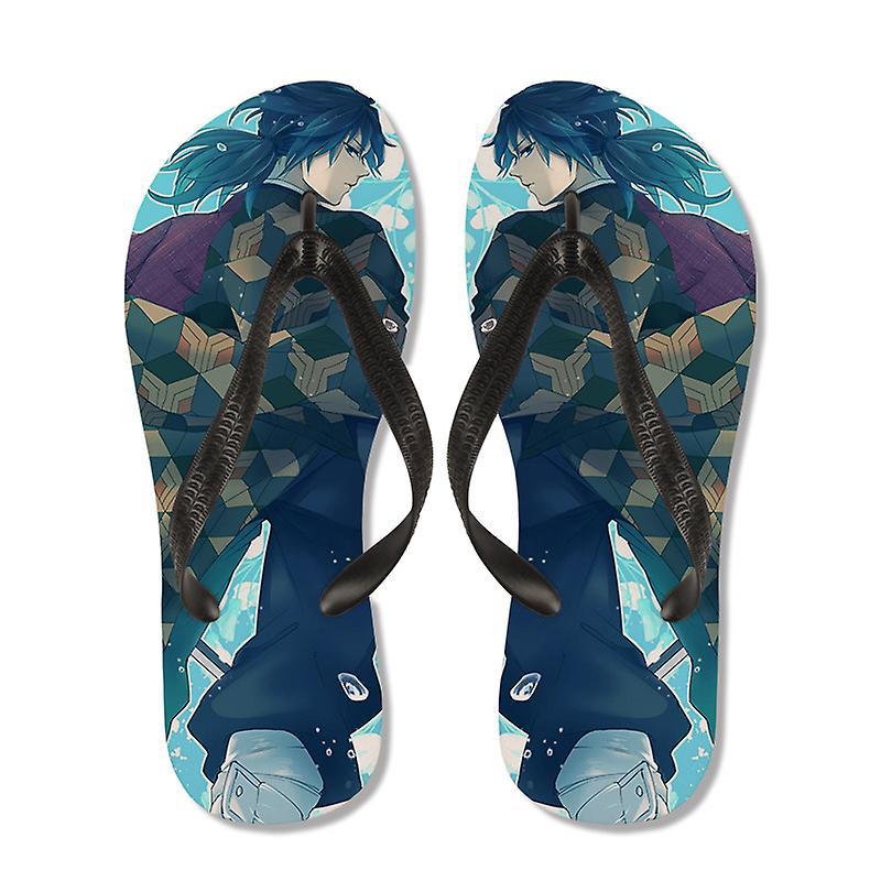demon slayer kimets anime flip flops shoes slippers a pair US men size 8-12,women size 6-10