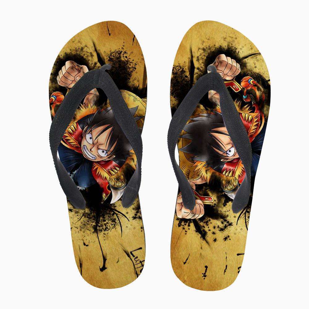 One piece anime  flip flops shoes slippers a pair US men size 8-12,women size 6-10