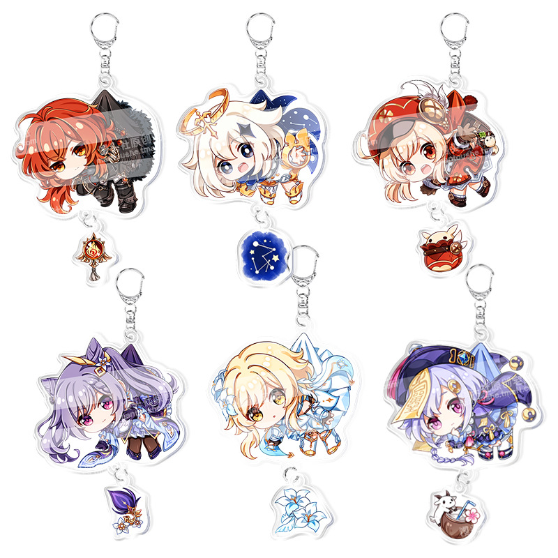 Genshin Impact anime keychain