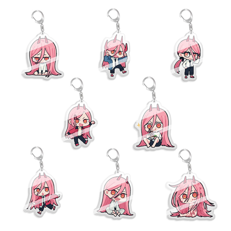 chainsaw man anime keychain