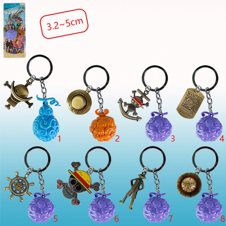 One piece anime keychain