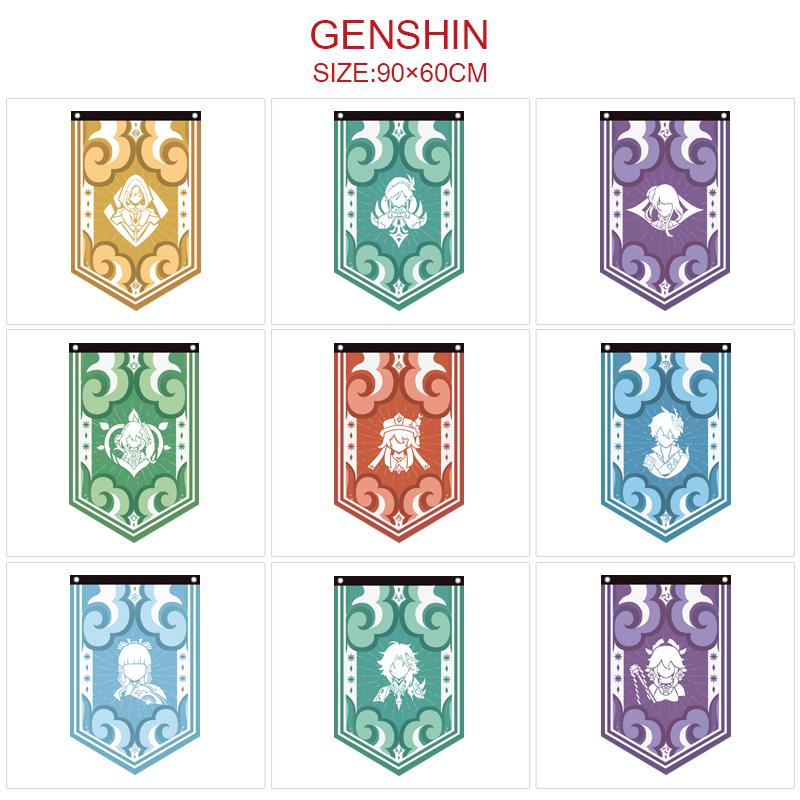 Genshin Impact anime flag 90*60cm