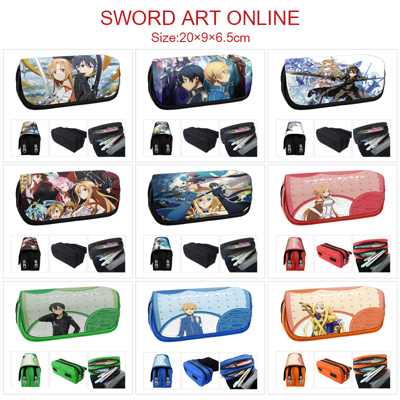 sword art online anime pencil bag 20*9*6.5cm