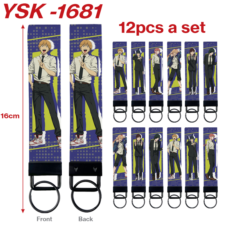 chainsaw man anime keychain 12 pcs a set