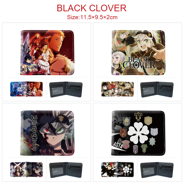 Black Clover anime wallet 11.5*9.5*2cm