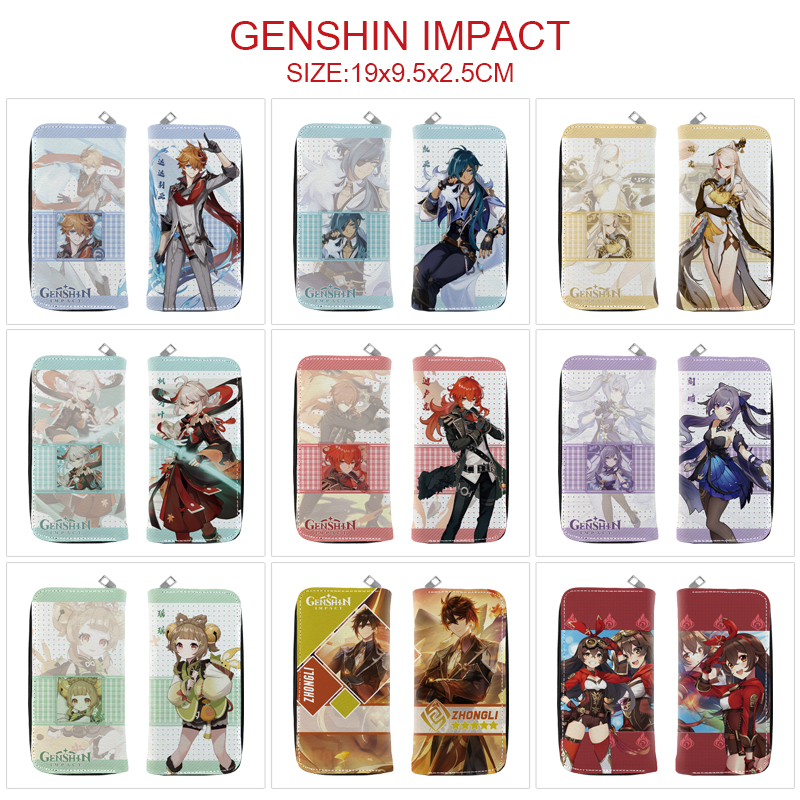 Genshin Impact anime wallet 19*9.5*2.5cm