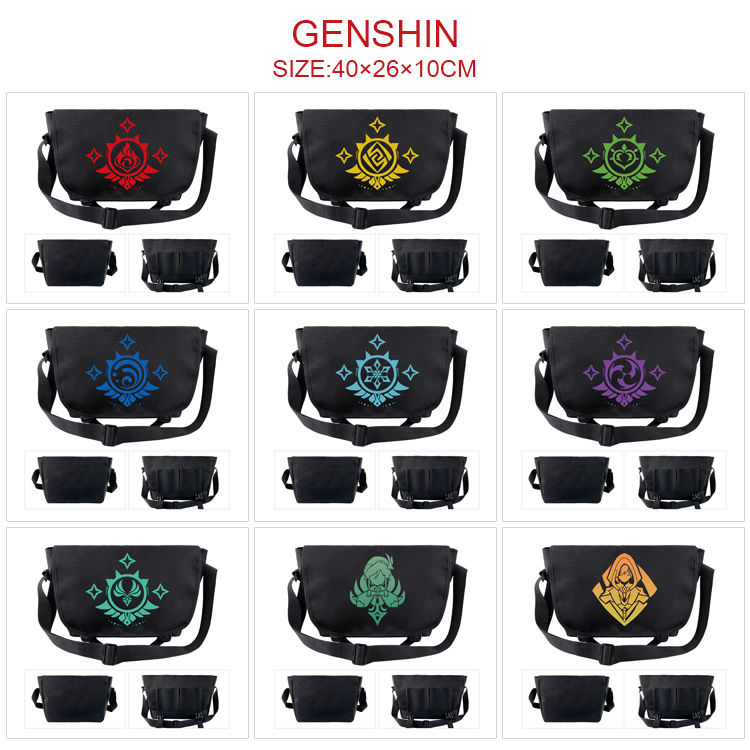 Genshin Impact anime messenger bag 40*26*10cm