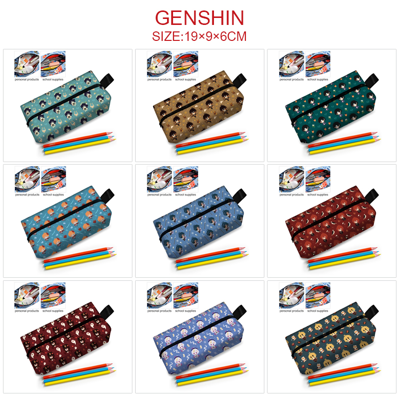 Genshin Impact anime cosmetic bag 19*9*6cm