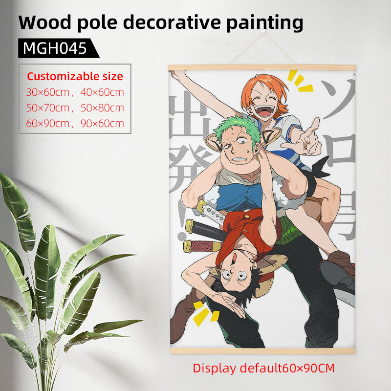 One piece anime wooden frame painting 60*90cm