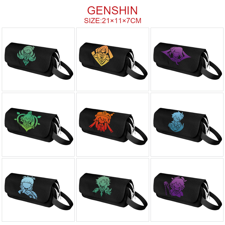 Genshin Impact anime pencil bag 21*11*7cm