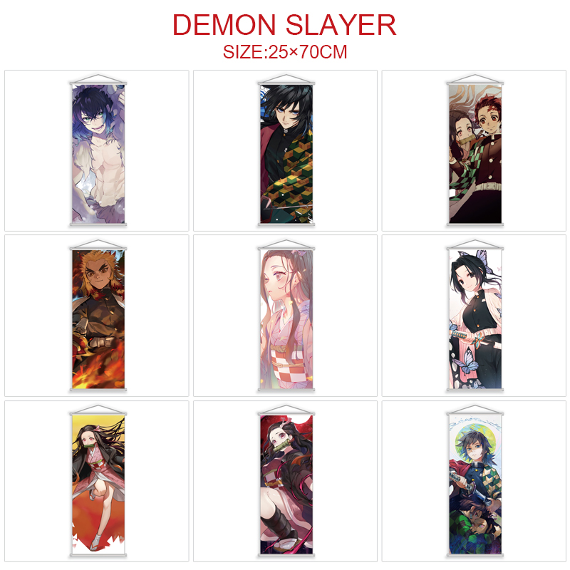 demon slayer kimets anime wallscroll 25*70cm price for 5 pcs