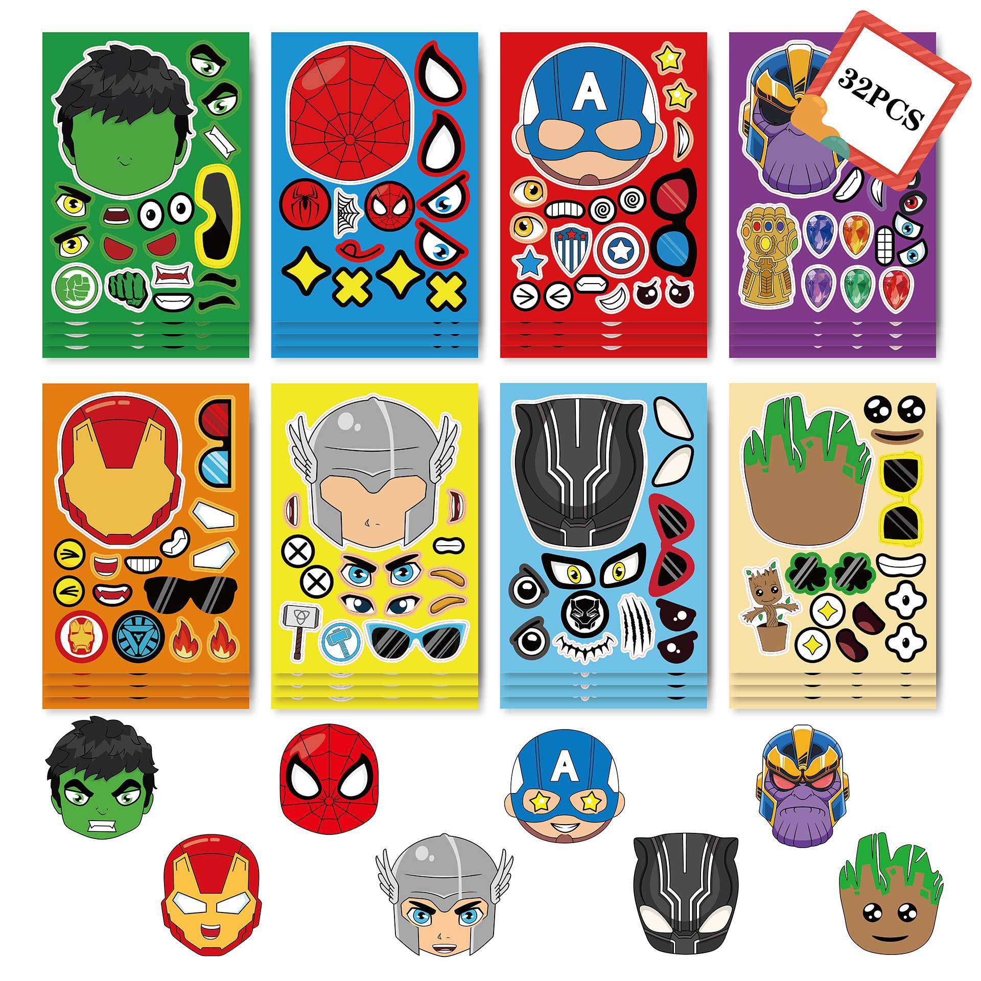 Avengers anime DIY sticker price for 16 pcs