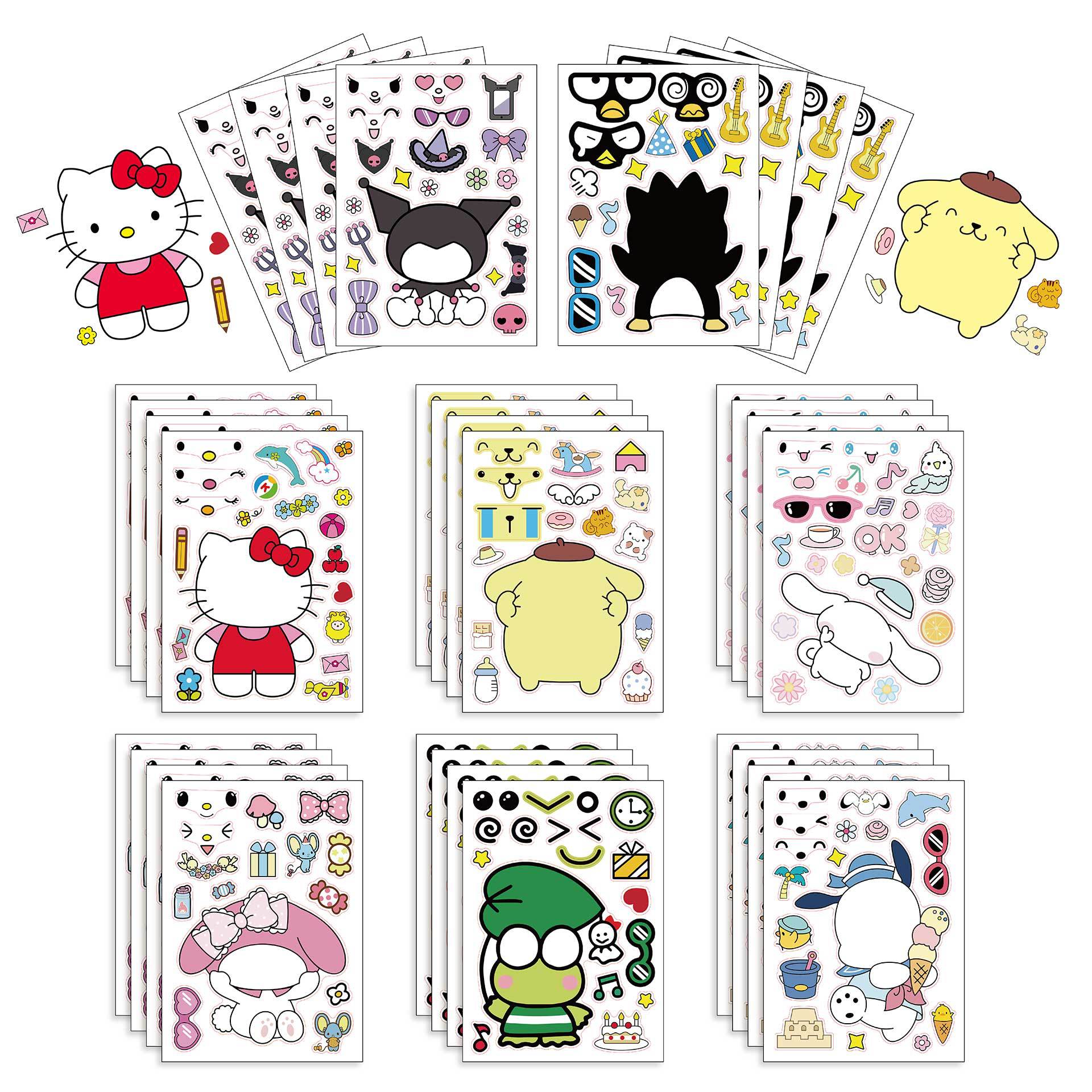 Kuromi anime DIY sticker price for 16 pcs