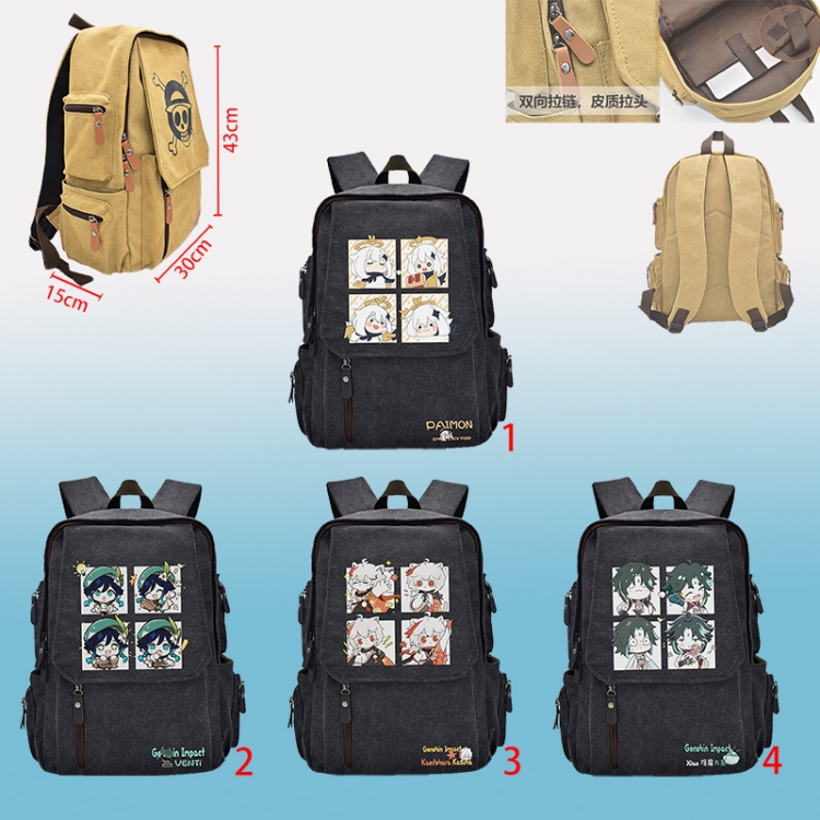 Genshin Impact anime backpack