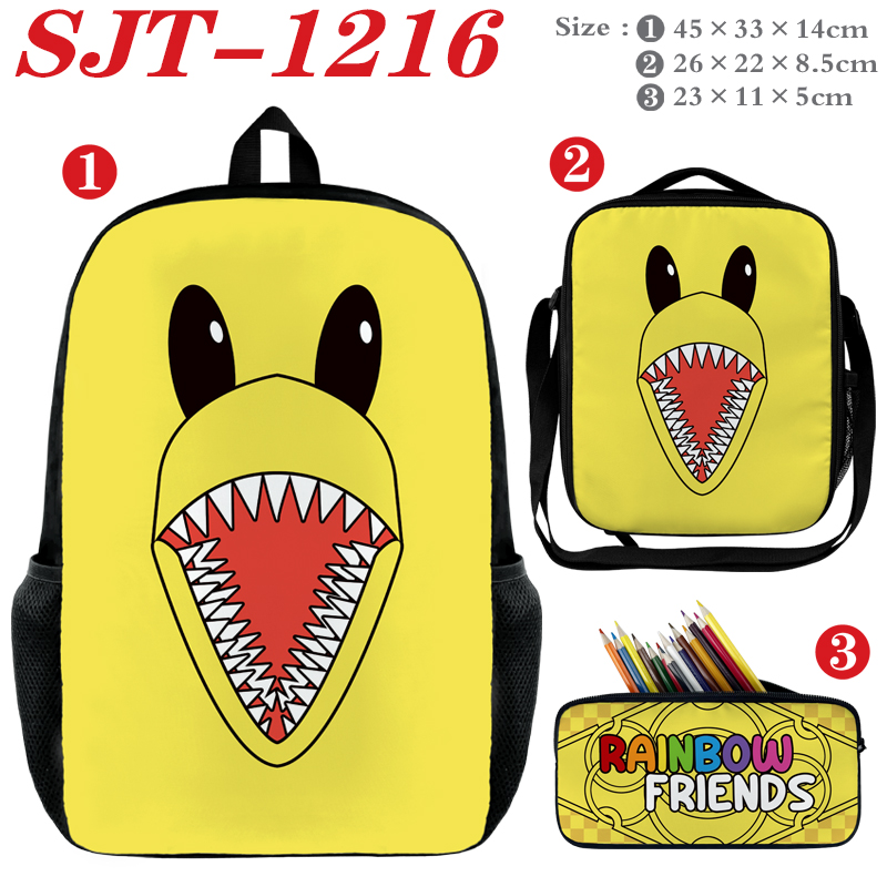 rainbow friends anime Backpack a set