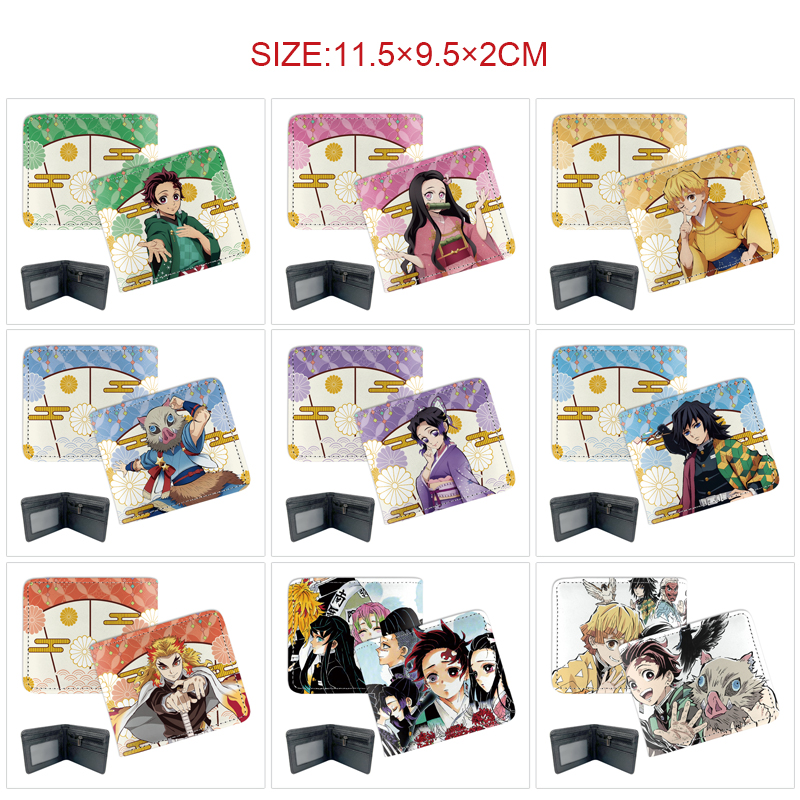 demon slayer kimets anime wallet 11.5*9.5*2cm