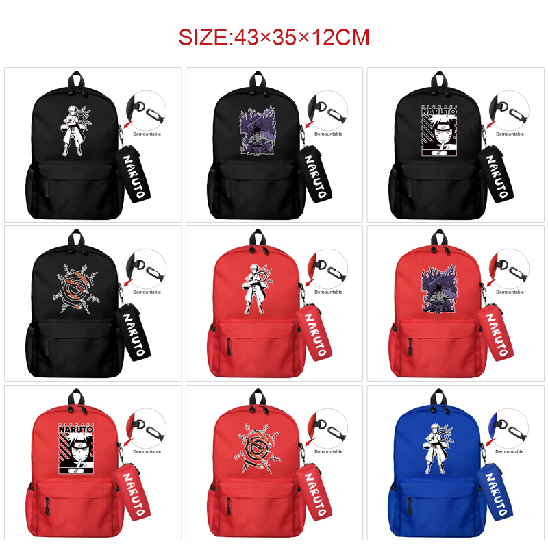 Naruto anime Backpack bag+pencil bag