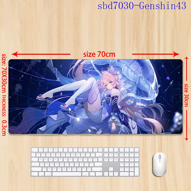 Genshin Impact anime mouse pad 70*30*0.3cm（lockrand）