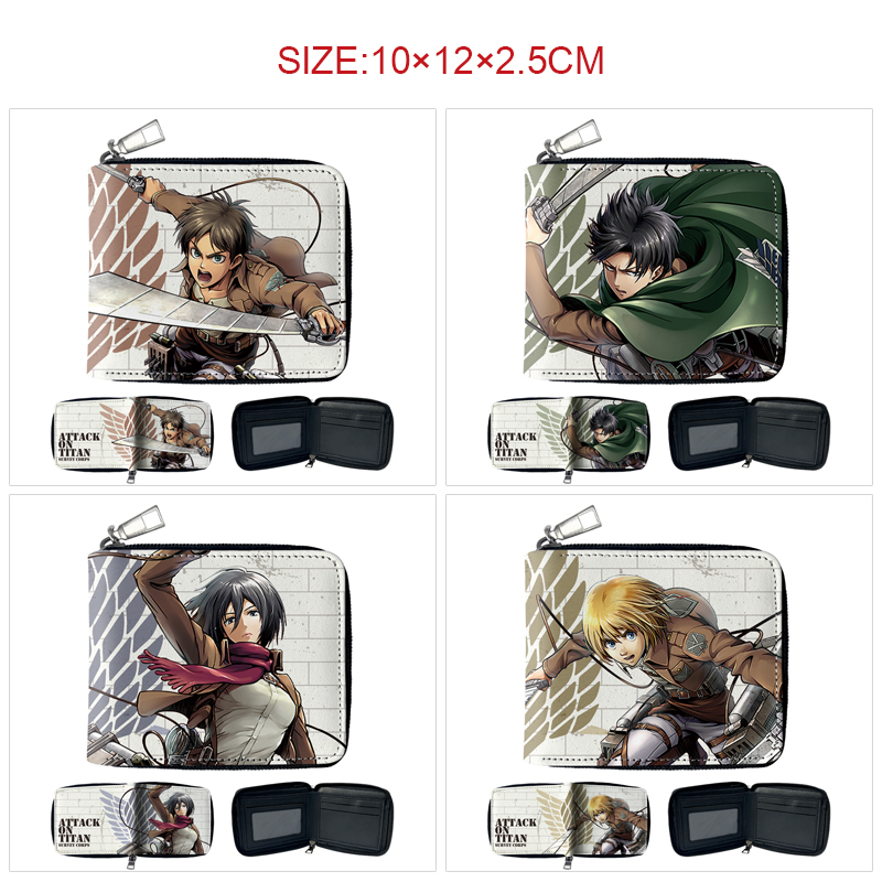 Attack On Titan anime wallet 10*12*2.5cm