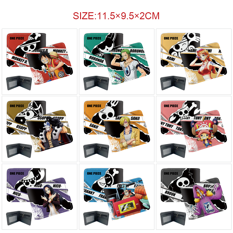 One piece anime wallet 11.5*9.5*2cm