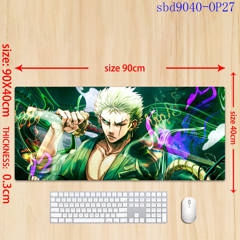 One piece anime mouse pad 90*40*0.3cm（lockrand）