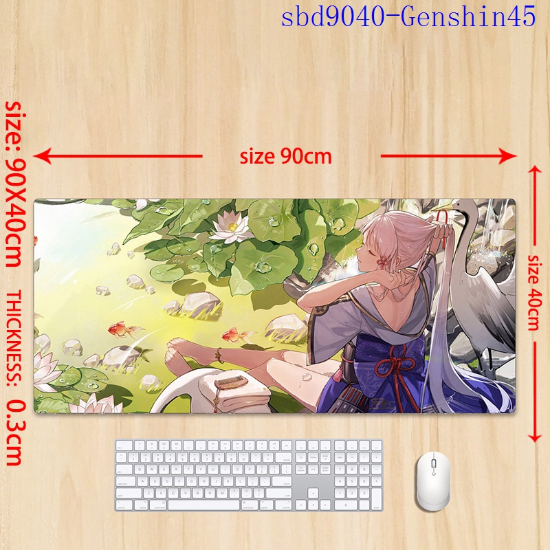 Genshin Impact anime mouse pad 90*40*0.3cm（lockrand）