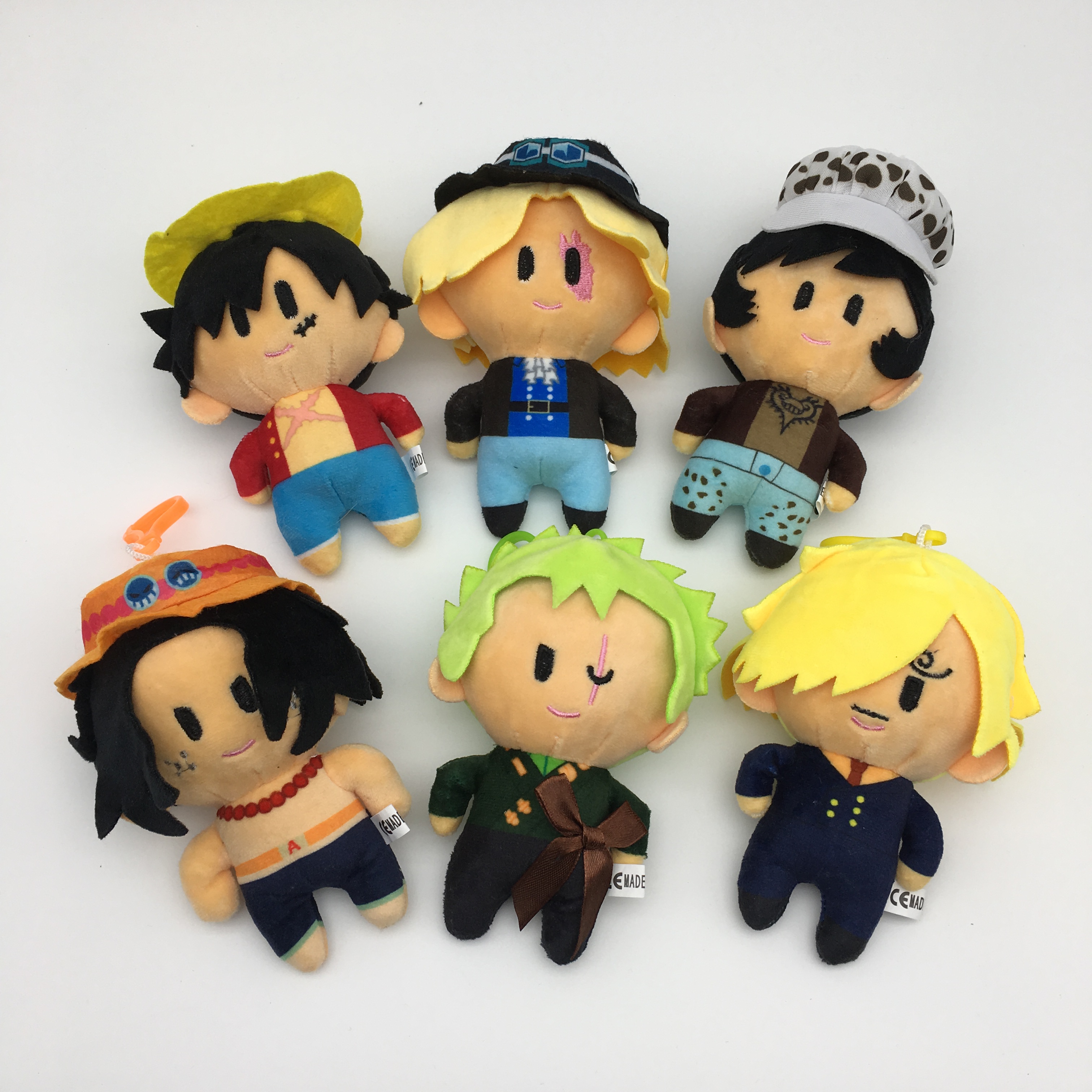 One piece anime Plush toy 15cm 6pcs a set