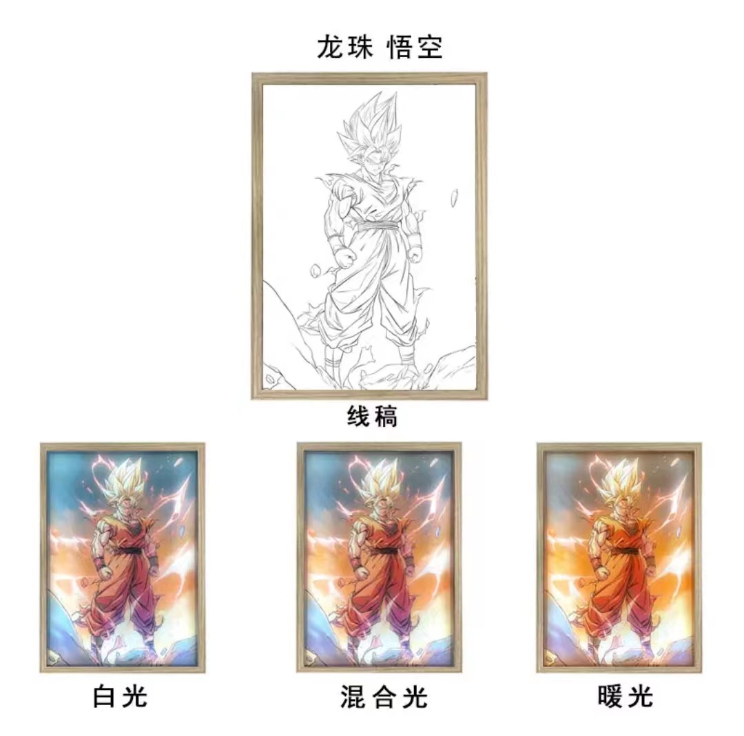 Dragon Ball anime light painting(Large A4 wireless touch lithium battery charging model)