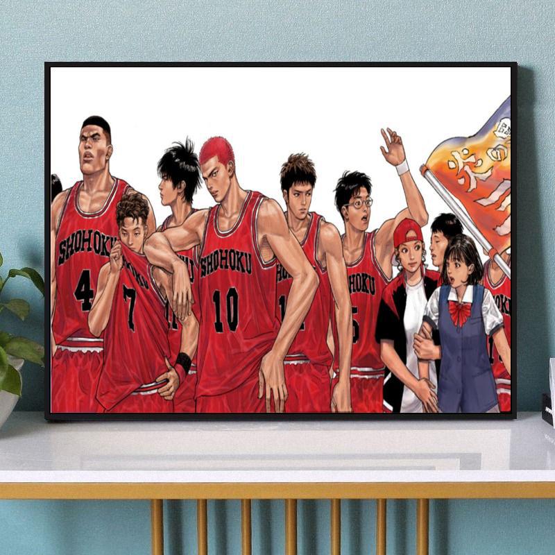 Slam dunk anime DIY digital oil painting with frame(boxed)40*50cm