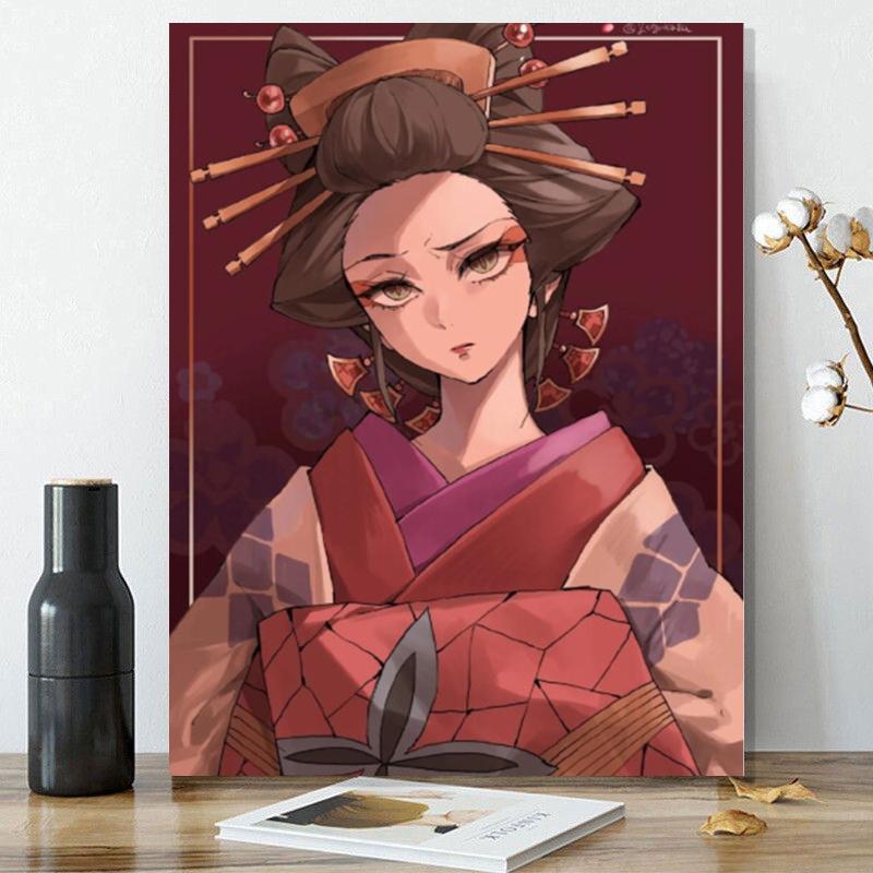 demon slayer kimets anime DIY digital oil painting with frame(boxed)40*50cm