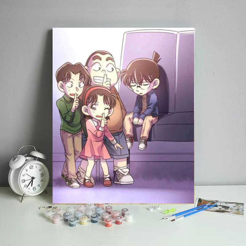 demon slayer kimets anime DIY digital oil painting with frame(boxed)40*50cm