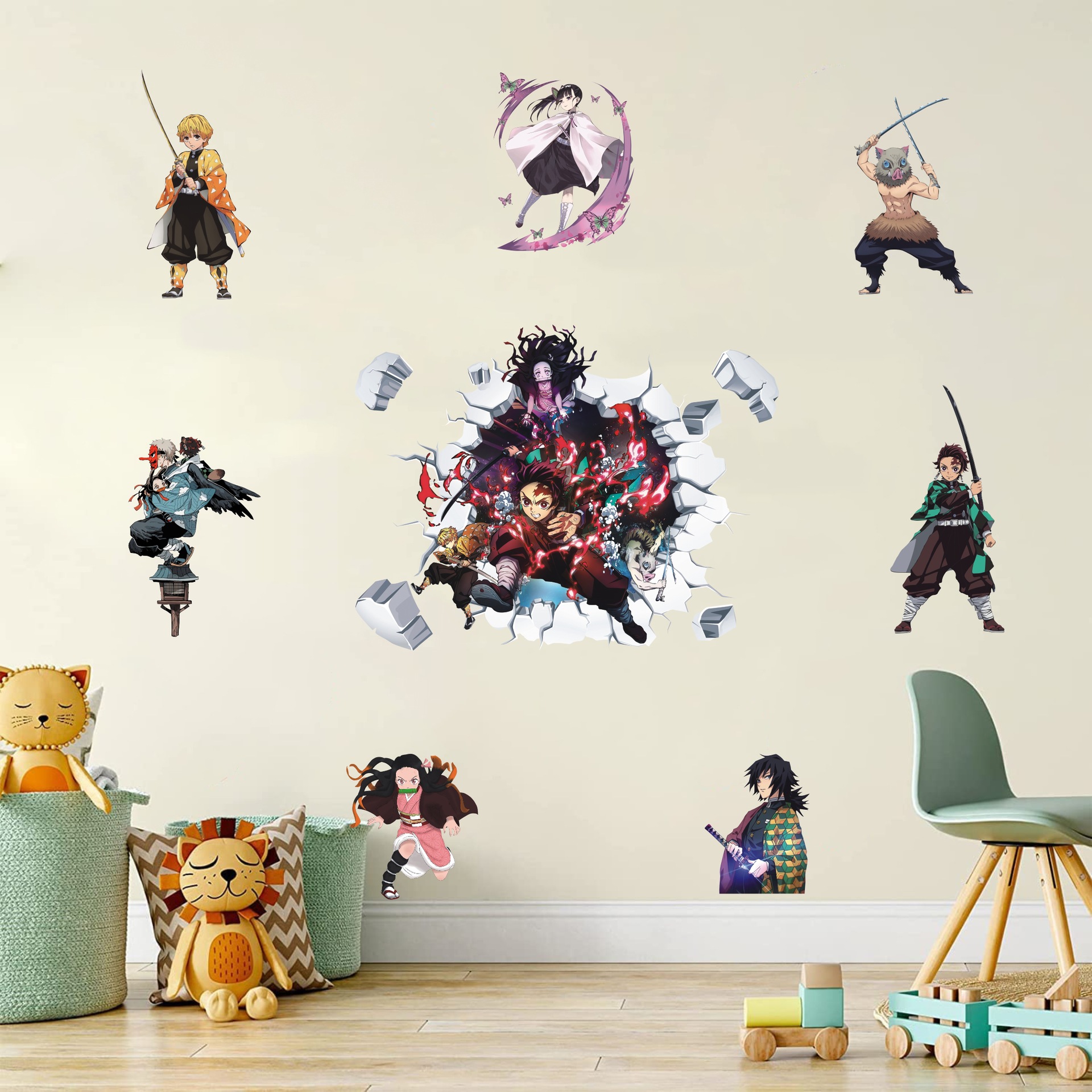 demon slayer kimets anime 3D stickers