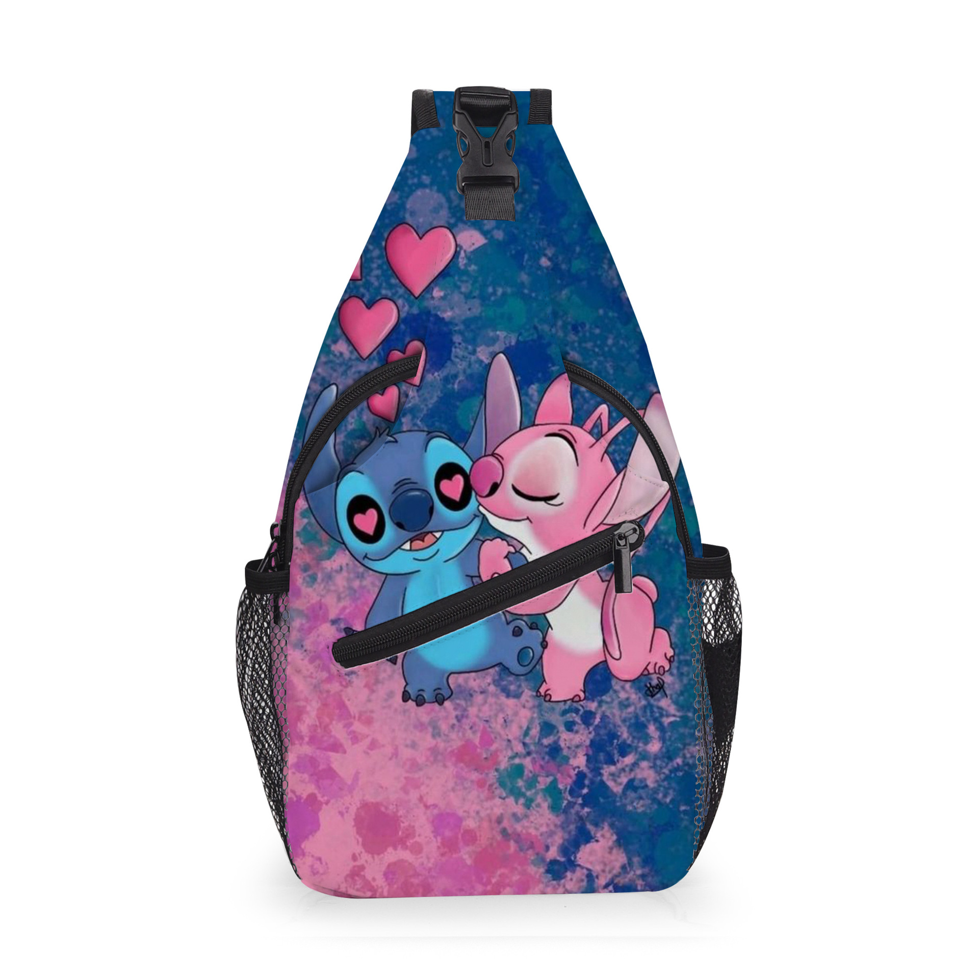 Stitch anime messenger bag